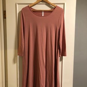 Pink (salmon) T-shirt dress